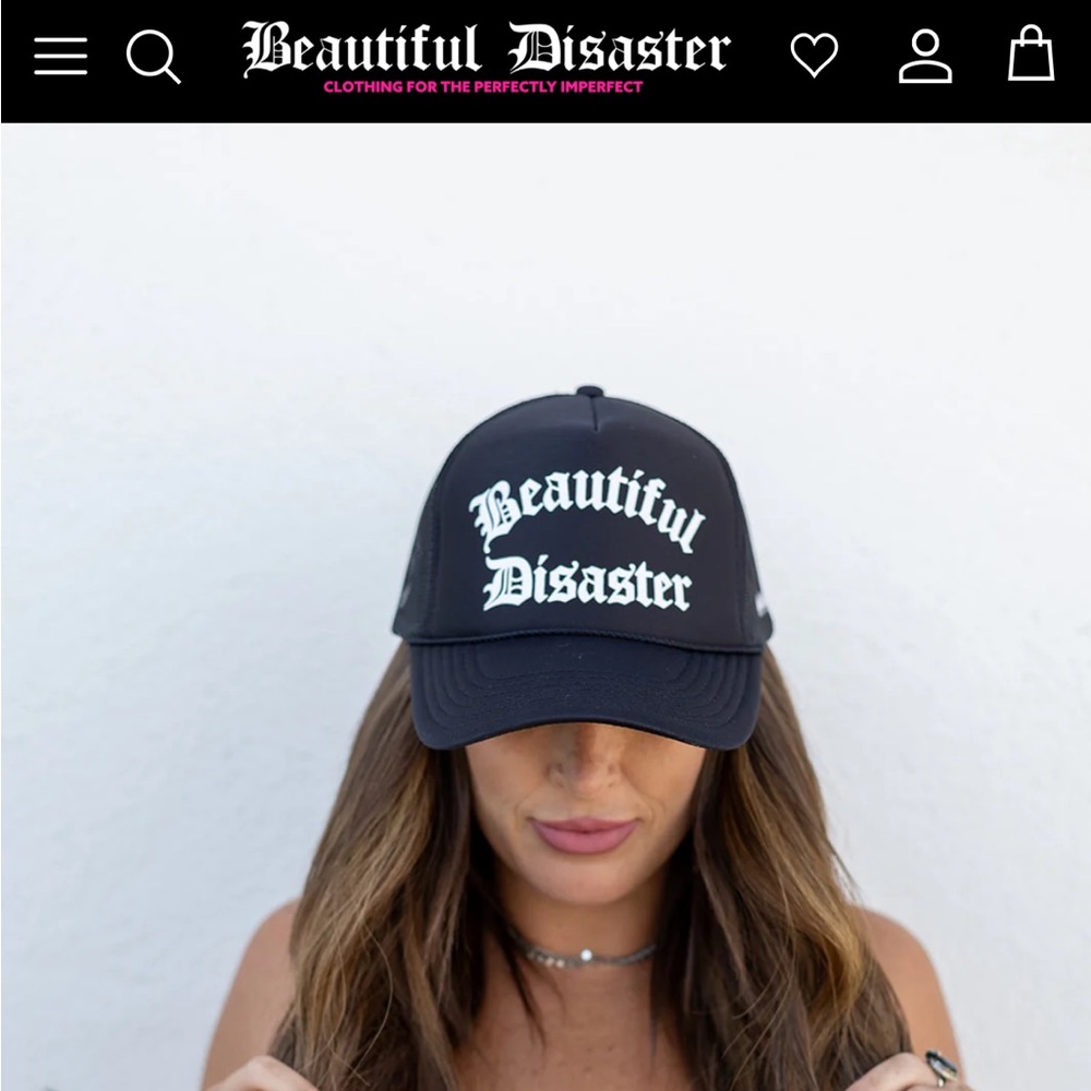 Beautiful Disaster Black Trucker Hat